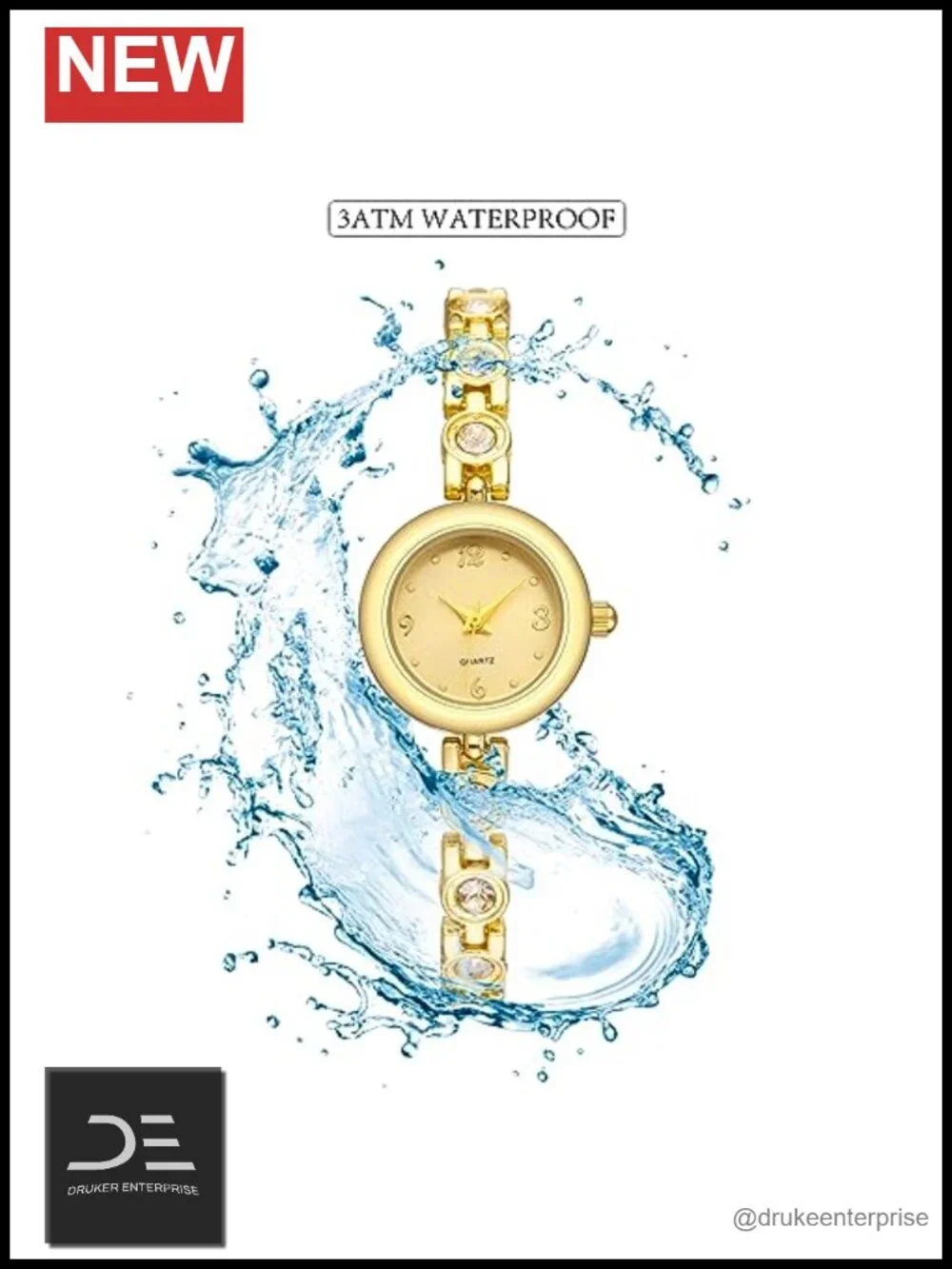 Women's Small Thin Analog Bracelet Quartz Watch 30m Water Resistant